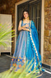 Load image into Gallery viewer, Blue Exclusive Jimmy Organza Silk Anarkali Gown with Dupatta ClothsVilla