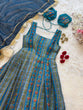 Load image into Gallery viewer, Blue Exclusive Jimmy Organza Silk Anarkali Gown with Dupatta ClothsVilla