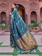 Load image into Gallery viewer, Blue Exquisite Banarasi Jacquard Art Silk Saree with Matching Border Blouse – Perfect for Weddings ClothsVilla