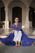 Load image into Gallery viewer, Blue Faux Georgette Bandhani Shrug with Kutchi Patchwork ClothsVilla