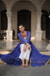 Load image into Gallery viewer, Blue Faux Georgette Bandhani Shrug with Kutchi Patchwork ClothsVilla