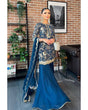 Load image into Gallery viewer, Blue Glamorous Faux Georgette Sharara Set
