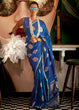 Load image into Gallery viewer, Blue Glamorous Satin Silk Saree – Perfect for Cocktail &amp; Dinner Parties ClothsVilla