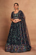 Load image into Gallery viewer, Blue Heavy Georgette Embroidered Lehenga Choli Set with Sequins &amp; Net Dupatta ClothsVilla
