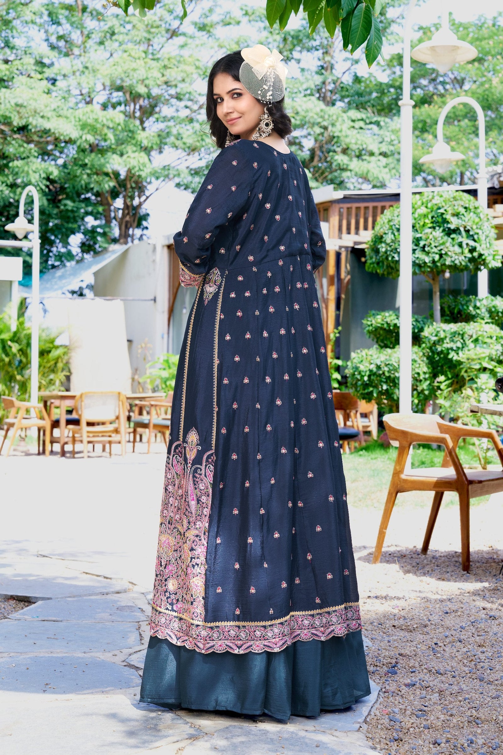 Blue Lehenga Choli With Jacket ClothsVilla