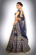 Load image into Gallery viewer, Blue Malai Satin Silk Lehenga Set with Chapat Jari &amp; Dori Embroidery – Semi-Stitched with Dupatta ClothsVilla