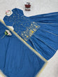 Load image into Gallery viewer, Blue Natural Crepe Silk Lehenga Set with Bead &amp; Sequin Detailing ClothsVilla