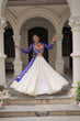 Load image into Gallery viewer, Blue Navratri Special Bandhani Kurti with Kora Cotton Frill Lehenga Set – Full Stitched ClothsVilla
