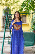 Load image into Gallery viewer, Blue Navratri Special Bandhej Print Kurti with Kutchi Patch Work ClothsVilla