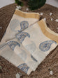 Load image into Gallery viewer, Blue Onam Printed Saree with Banglory Bead Work Blouse Clothsvilla