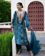 Load image into Gallery viewer, Blue Premium Designer Ready-to-Wear Velvet Top, Palazzo, and Dupatta Set ClothsVilla