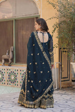 Load image into Gallery viewer, Blue Premium Designer Readymade Gown with Dupatta Clothsvilla