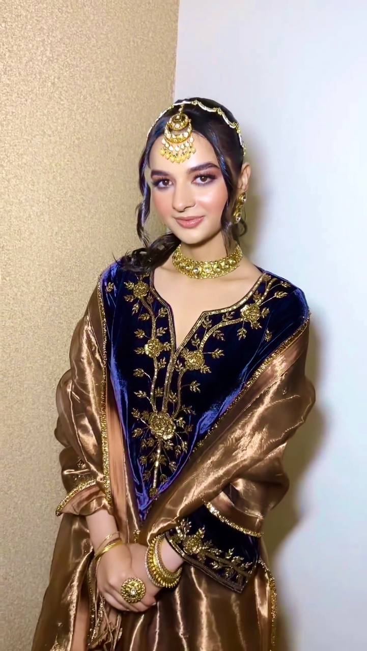 Blue Premium Designer Readymade Pure Viscose Velvet Top, Bottom & Dupatta Set – Elegant Party Wear ClothsVilla Main image