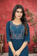 Load image into Gallery viewer, Blue Rayon Kurta Set With Pant ClothsVilla