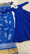 Load image into Gallery viewer, Blue Regal Chinon Silk Anarkali Gown with Digital Print Dupatta ClothsVilla