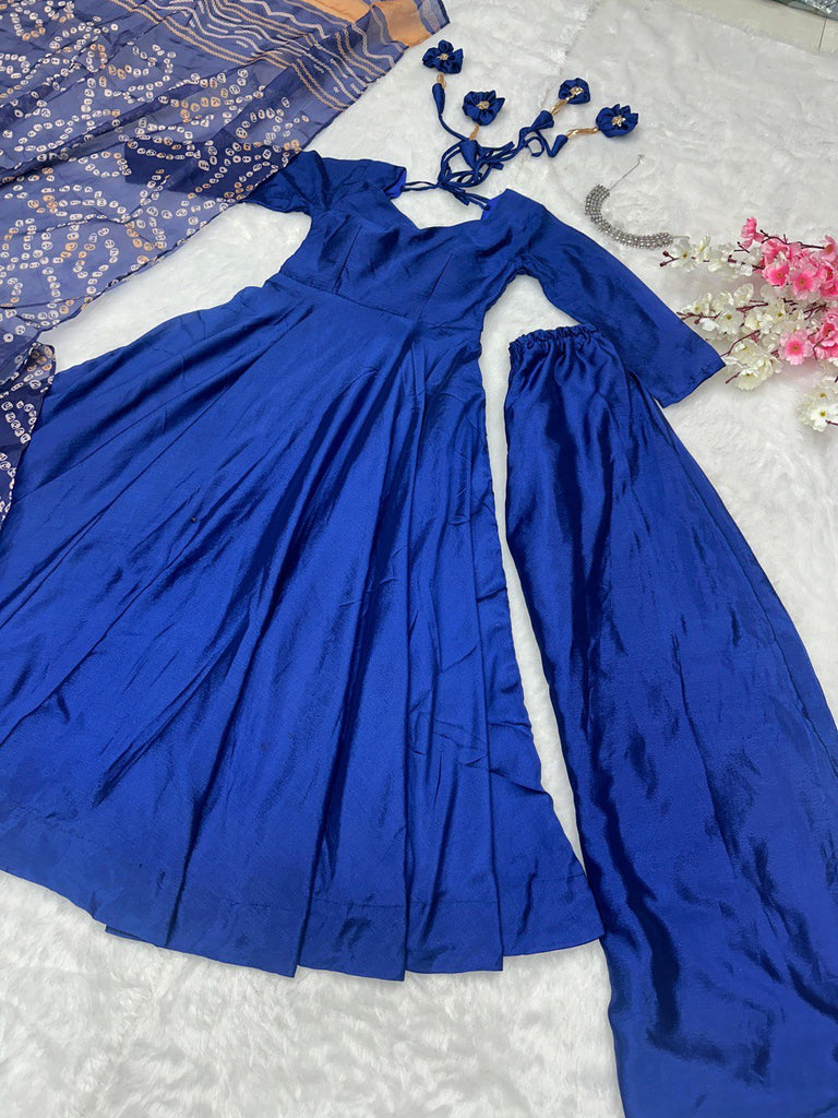 Blue Ri8 Fashion Anarkali Set - Flame of Elegance Clothsvilla