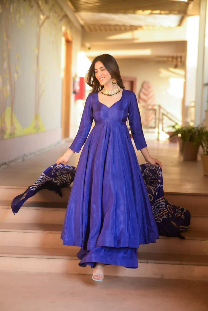 Blue Ri8 Fashion Anarkali Set - Flame of Elegance Clothsvilla