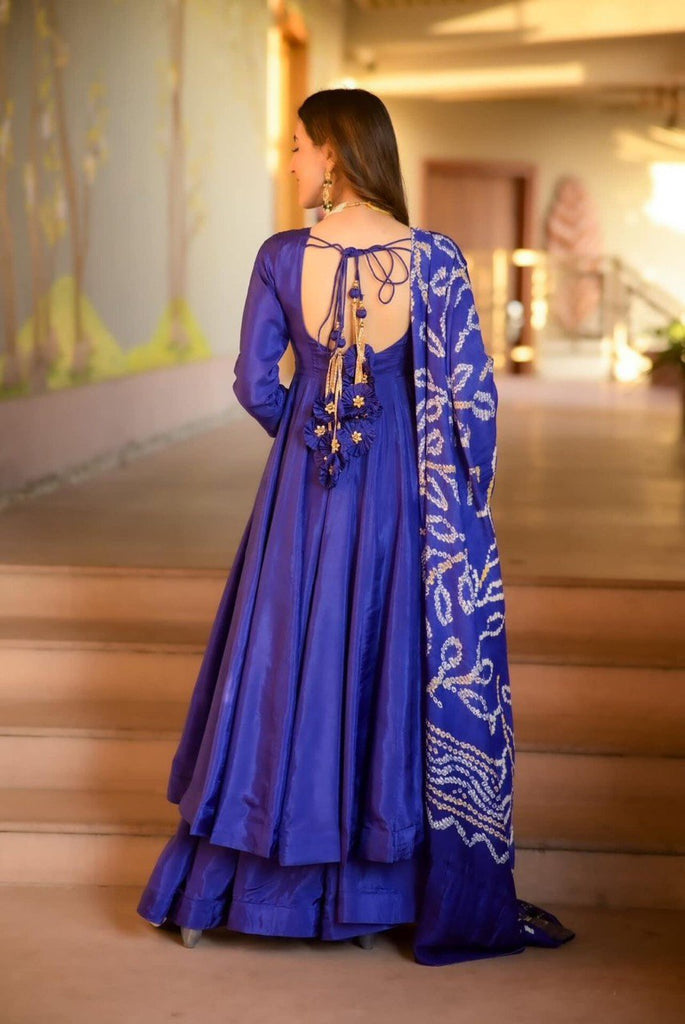 Blue Ri8 Fashion Anarkali Set - Flame of Elegance Clothsvilla