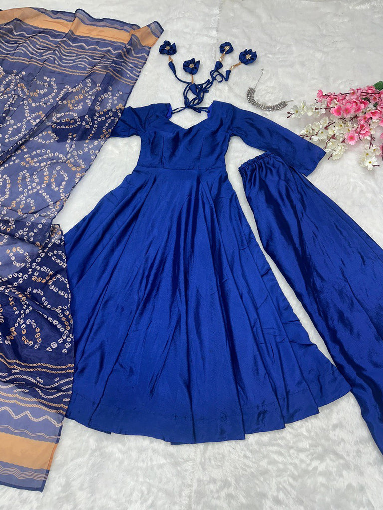 Blue Ri8 Fashion Anarkali Set - Flame of Elegance Clothsvilla