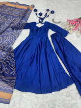 Load image into Gallery viewer, Blue Ri8 Fashion Anarkali Set - Flame of Elegance Clothsvilla