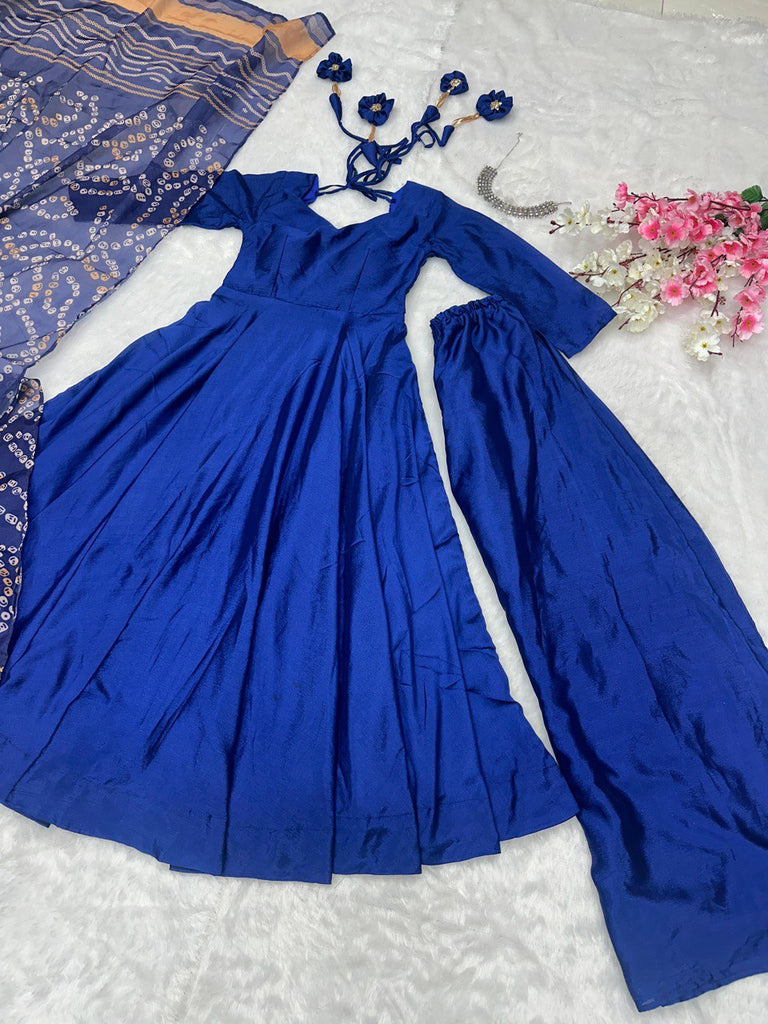 Blue Ri8 Fashion Anarkali Set - Flame of Elegance Clothsvilla