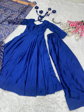 Load image into Gallery viewer, Blue Ri8 Fashion Anarkali Set - Flame of Elegance Clothsvilla