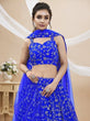 Load image into Gallery viewer, Blue Sequins Georgette Wedding Wear Lehenga Choli ClothsVilla