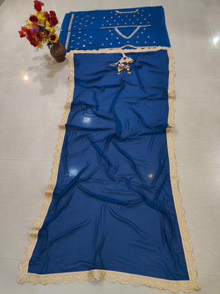 Blue Sequins & Zari Embroidered Lehenga choli ClothsVilla
