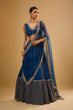 Load image into Gallery viewer, Blue Sequins &amp; Zari Embroidered Lehenga choli ClothsVilla