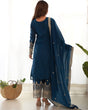 Load image into Gallery viewer, Blue Silk Embroidered Kurta Pant Set ClothsVilla