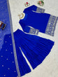 Load image into Gallery viewer, Blue Stunning Faux Georgette Sharara Set – A Perfect Festive Ensemble ClothsVilla