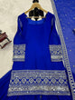 Load image into Gallery viewer, Blue Stunning Faux Georgette Sharara Set – A Perfect Festive Ensemble ClothsVilla