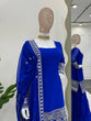 Load image into Gallery viewer, Blue Stunning Faux Georgette Sharara Set – A Perfect Festive Ensemble ClothsVilla