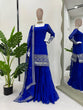 Load image into Gallery viewer, Blue Stunning Faux Georgette Sharara Set – A Perfect Festive Ensemble ClothsVilla