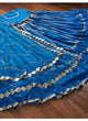 Load image into Gallery viewer, Blue Stunning Georgette Semi-Stitched Lehenga with Ruffle Border Sequins, Heavy Embroidered Faux Georgette Blouse, and Soft Net Dupatta ClothsVilla
