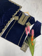 Load image into Gallery viewer, Blue Stunning Look Collection - Elegant Velvet Ensemble Clothsvilla