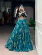 Load image into Gallery viewer, Blue Tasar Silk Lehenga &amp; Embroidered Blouse ClothsVilla