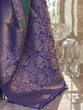 Load image into Gallery viewer, Blue Traditional Banarasi Silk Blend Saree with Unstitched Blouse Piece ClothsVilla