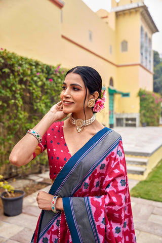 Blue Tussar Silk Lehenga Choli with Printed Foil Work ClothsVilla
