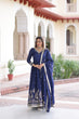 Load image into Gallery viewer, Blue Vichitra Silk Sequins Embroidered Anarkali Gown with Fancy V-Neck &amp; Designer Dupatta – Fully Stitched Party &amp; Festive Wear ClothsVilla