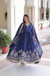 Load image into Gallery viewer, Blue Vichitra Silk Sequins Embroidered Anarkali Gown with Fancy V-Neck &amp; Designer Dupatta – Fully Stitched Party &amp; Festive Wear ClothsVilla