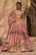 Load image into Gallery viewer, Blush pink Fancy Zari Sequin Embroidered Lehenga Set ClothsVilla
