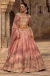 Load image into Gallery viewer, Blush pink Fancy Zari Sequin Embroidered Lehenga Set ClothsVilla