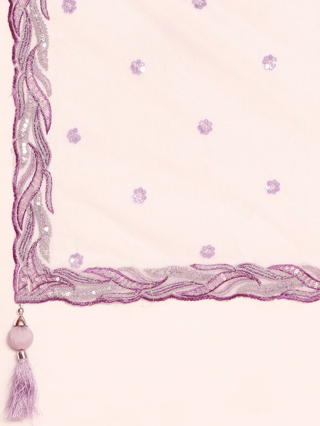 Breathtaking Lavender Net Lehenga Choli Set with Zarkan & Sequin Embroidery ClothsVilla