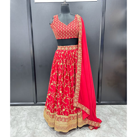 Bridal Lehenga Choli with high quality embroidery work, Wedding party wear lehenga choli Best Women Gifts Main image