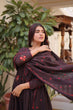 Load image into Gallery viewer, Brown Cotton Embroidered Kurti Pant Set ClothsVilla