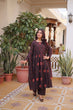 Load image into Gallery viewer, Brown Cotton Embroidered Kurti Pant Set ClothsVilla