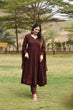 Load image into Gallery viewer, Brown Designer Georgette Anarkali Suit with 3mm Sequins Embroidery &amp; 3.5+ Meter Flair ClothsVilla