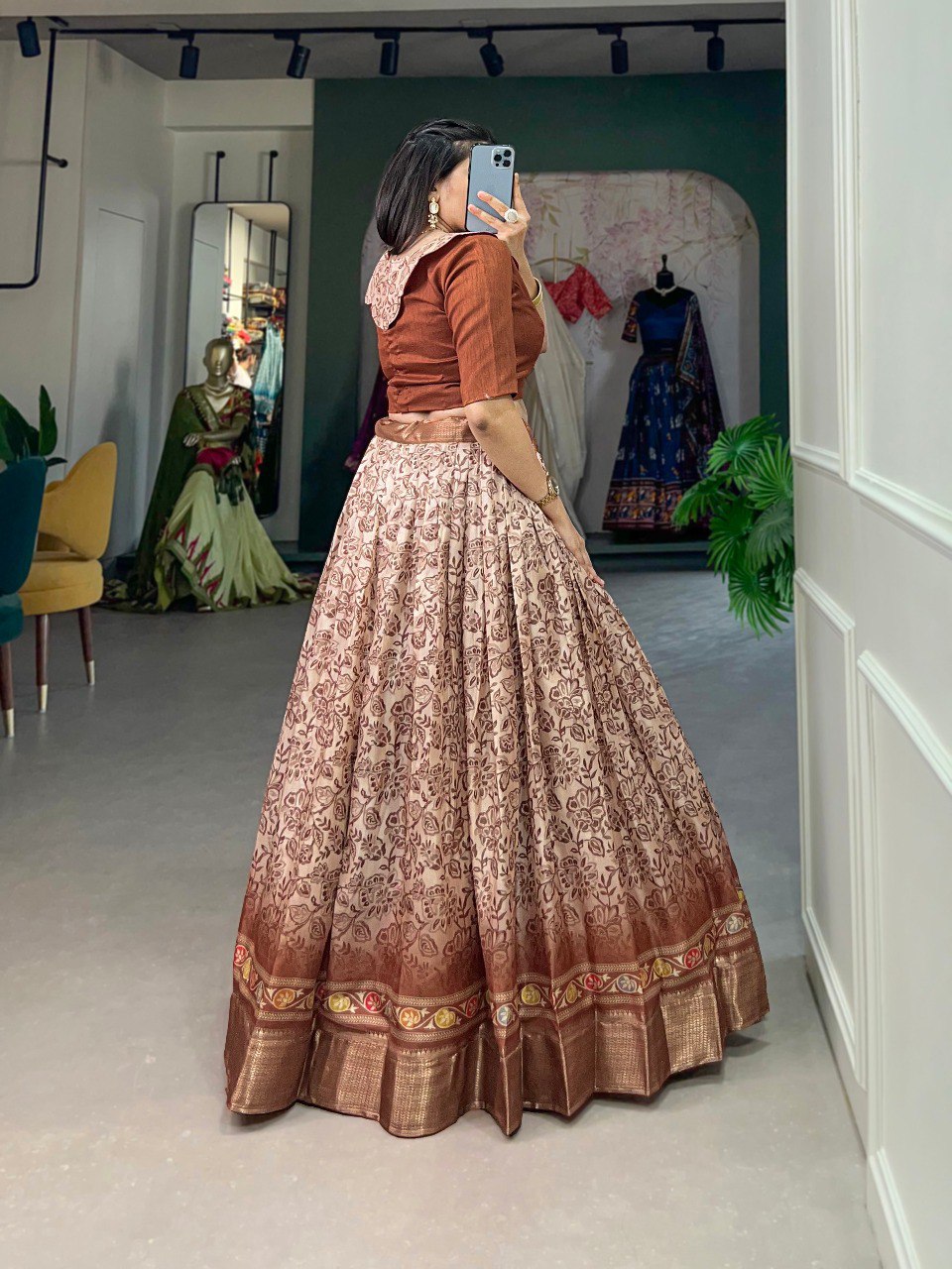 Captivating Brown Floral Co-ord Lehenga Set - Perfect for Weddings & Festive Occasions ClothsVilla