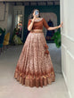 Load image into Gallery viewer, Captivating Brown Floral Co-ord Lehenga Set - Perfect for Weddings &amp; Festive Occasions ClothsVilla